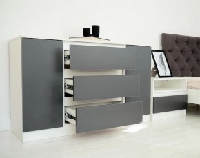 Комод 1200 Парус (Белый/Графит) в Кунгуре - kungur.ok-mebel.com | фото 4