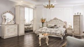 Комод 4 ящика с Зеркалом ППУ (крем) коллекция Патрисия в Кунгуре - kungur.ok-mebel.com | фото 5