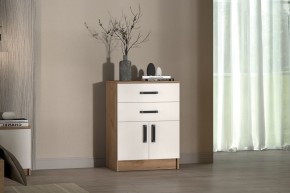 Комод Эконом (Дуб крафт золотой/Белый текстурный) в Кунгуре - kungur.ok-mebel.com | фото 3