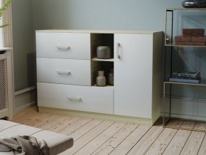 Комод К-3.1 (Дуб сонома/Белый жемчуг) в Кунгуре - kungur.ok-mebel.com | фото 2