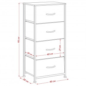 Комод Leset Линкс 4 ящ. (к/з), Каркас Белый, ящики Белые в Кунгуре - kungur.ok-mebel.com | фото 8