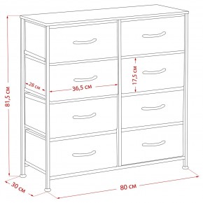 Комод Leset Линкс 8 ящ. (к/з), Каркас Белый, ящики Белые в Кунгуре - kungur.ok-mebel.com | фото 8