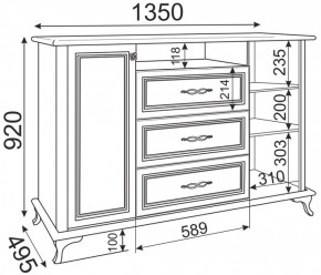 Комод М03 Скарлетт (бодега светлая) в Кунгуре - kungur.ok-mebel.com | фото 2