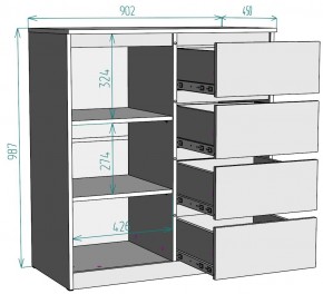 Комод Мальта K115 в Кунгуре - kungur.ok-mebel.com | фото 2