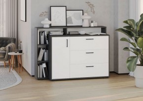 Комод с дверкой и тремя ящиками (графит/белый) в Кунгуре - kungur.ok-mebel.com | фото 3
