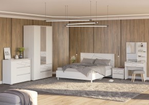 АДЕЛИНА Комод с тремя ящиками (белый рамух) в Кунгуре - kungur.ok-mebel.com | фото 3