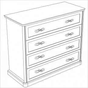 Комод широкий Мишель 4 ящика в Кунгуре - kungur.ok-mebel.com | фото 3