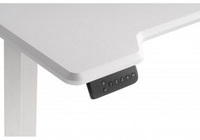 Компьютерный стол Маркос с механизмом подъема 120х75х75 белый / шагрень белая в Кунгуре - kungur.ok-mebel.com | фото 7