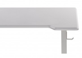Компьютерный стол Маркос с механизмом подъема 120х75х75 белый / шагрень белая в Кунгуре - kungur.ok-mebel.com | фото 8