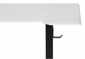 Компьютерный стол Маркос с механизмом подъема 140х80х75 белая шагрень / черный в Кунгуре - kungur.ok-mebel.com | фото 6
