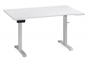 Компьютерный стол Маркос с механизмом подъема 140х80х75 белый / шагрень белая в Кунгуре - kungur.ok-mebel.com | фото 2