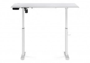 Компьютерный стол Маркос с механизмом подъема 140х80х75 белый / шагрень белая в Кунгуре - kungur.ok-mebel.com | фото 4