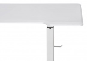 Компьютерный стол Маркос с механизмом подъема 140х80х75 белый / шагрень белая в Кунгуре - kungur.ok-mebel.com | фото 8