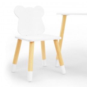 Комплект детской мебели стол и два стула Мишутка (Белый/Белый/Береза) в Кунгуре - kungur.ok-mebel.com | фото