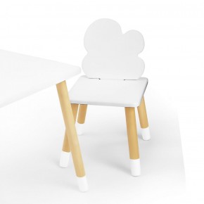 Комплект детской мебели стол и два стула Облачко (Белый/Белый/Береза) в Кунгуре - kungur.ok-mebel.com | фото 1