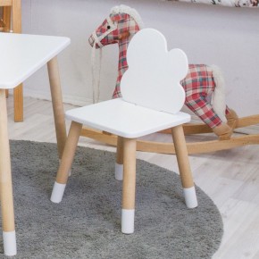Комплект детской мебели стол и два стула Облачко (Белый/Белый/Береза) в Кунгуре - kungur.ok-mebel.com | фото 3