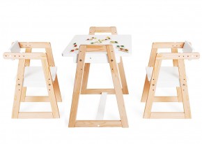 Комплект детской мебели стол и  два стула Я САМ "Лофт-Дуо" (Белый) в Кунгуре - kungur.ok-mebel.com | фото
