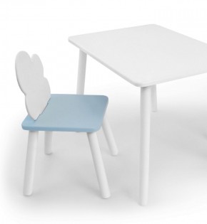 Комплект детской мебели стол и стул Облачко (Белый/Голубой/Белый) в Кунгуре - kungur.ok-mebel.com | фото