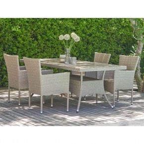 Комплект плетеной мебели AM-196/T196 Beige 4Pcs (4+1) в Кунгуре - kungur.ok-mebel.com | фото