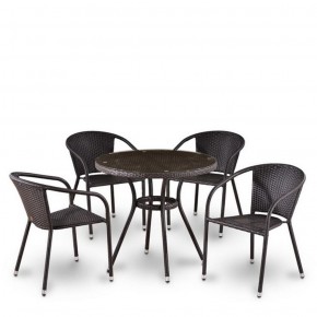 Комплект плетеной мебели T282ANT/Y137C-W53 Brown (4+1) в Кунгуре - kungur.ok-mebel.com | фото 1