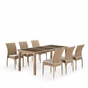 Комплект плетеной мебели T365/Y380B-W65 Light Brown (6+1) в Кунгуре - kungur.ok-mebel.com | фото 1