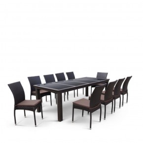 Комплект плетеной мебели T438/Y380A-W53 Brown (10+1) в Кунгуре - kungur.ok-mebel.com | фото 3