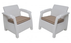 Комплект уличной мебели Yalta Premium Terrace Set (Ялта) белый (+подушки под спину) в Кунгуре - kungur.ok-mebel.com | фото 4