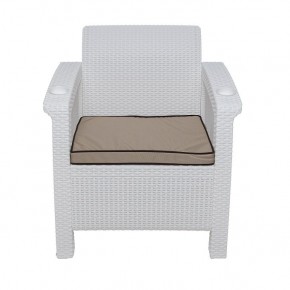 Комплект уличной мебели Yalta Premium Terrace Set (Ялта) белый (+подушки под спину) в Кунгуре - kungur.ok-mebel.com | фото 6