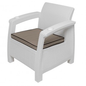 Комплект уличной мебели Yalta Premium Terrace Set (Ялта) белый (+подушки под спину) в Кунгуре - kungur.ok-mebel.com | фото 7