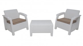 Комплект уличной мебели Yalta Premium Terrace Triple Set (Ялта) белый (+подушки под спину) в Кунгуре - kungur.ok-mebel.com | фото 6