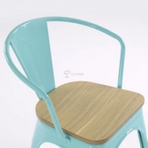 Кресло Barneo N-245 Tolix style Wood  (RAL6027 бирюзовый) в Кунгуре - kungur.ok-mebel.com | фото 3