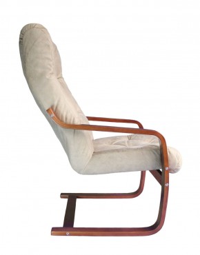 Кресло для отдыха (пружинка) Магнат 102-З-КР замша КРЕМ в Кунгуре - kungur.ok-mebel.com | фото 2