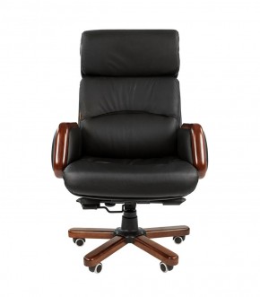 Кресло для руководителя CHAIRMAN 417 (Натуральная кожа) Черное в Кунгуре - kungur.ok-mebel.com | фото 2