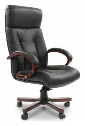 Кресло для руководителя Chairman 421 черный/орех темный, черный в Кунгуре - kungur.ok-mebel.com | фото 1