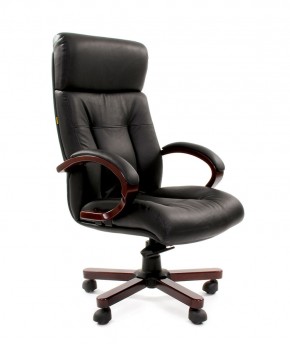 Кресло для руководителя CHAIRMAN  421 (Натуральная кожа) Черное в Кунгуре - kungur.ok-mebel.com | фото