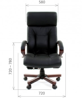Кресло для руководителя CHAIRMAN  421 (Натуральная кожа) Черное в Кунгуре - kungur.ok-mebel.com | фото 4