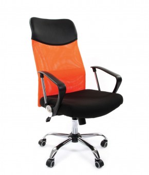 Кресло для руководителя CHAIRMAN 610 N (15-21 черный/сетка оранжевый) в Кунгуре - kungur.ok-mebel.com | фото