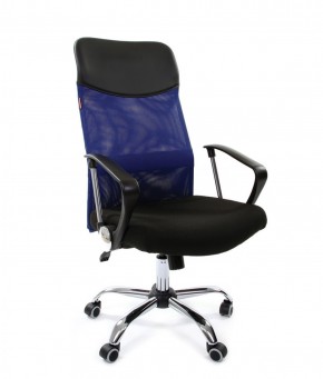 Кресло для руководителя CHAIRMAN 610 N (15-21 черный/сетка синий) в Кунгуре - kungur.ok-mebel.com | фото 1