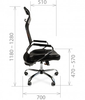 Кресло для руководителя CHAIRMAN 700 (Сетка) Черное в Кунгуре - kungur.ok-mebel.com | фото 5