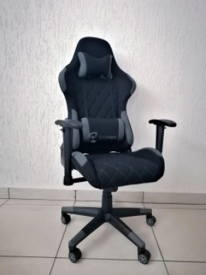 Кресло геймерское Barneo K-51 (черная ткань серые вставки) в Кунгуре - kungur.ok-mebel.com | фото