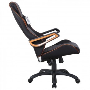 Кресло компьютерное BRABIX Techno Pro GM-003 (ткань черное/серое, вставки оранжевые) 531813 в Кунгуре - kungur.ok-mebel.com | фото 4