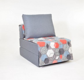 Кресло-кровать бескаркасное Харви (серый-геометрия слейт) в Кунгуре - kungur.ok-mebel.com | фото