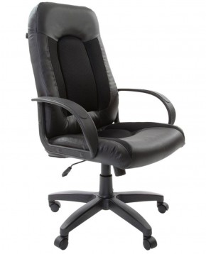 Кресло офисное BRABIX "Strike EX-525" (экокожа черная, ткань черная) 531381 в Кунгуре - kungur.ok-mebel.com | фото