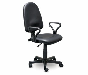 Кресло офисное Престиж+ (черный кожзам PV-1) г/п 140/ПВМ/ гольф в Кунгуре - kungur.ok-mebel.com | фото