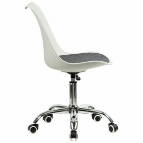 Кресло стул BRABIX "Eames MG-310 CH", хром, пластик белый, ткань серая, 532924 в Кунгуре - kungur.ok-mebel.com | фото 3