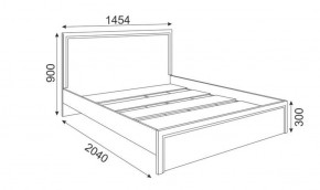 Кровать 1.4 М16 Стандарт с настилом Беатрис (Орех гепланкт) в Кунгуре - kungur.ok-mebel.com | фото