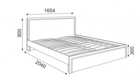 Кровать 1.6 М07 Стандарт с основанием Беатрис (Орех гепланкт) в Кунгуре - kungur.ok-mebel.com | фото