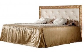Кровать 2-х спальная (1,4 м) Тиффани штрих-лак/золото с мягким изголовьем (ТФКР140-2) в Кунгуре - kungur.ok-mebel.com | фото