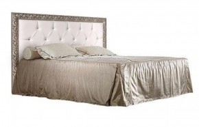 Кровать 2-х спальная(1,6 м)Тиффани Premium черная/серебро с мягким элементом со стразами с подъемным механизмом (ТФКР-2[3][7](П) в Кунгуре - kungur.ok-mebel.com | фото