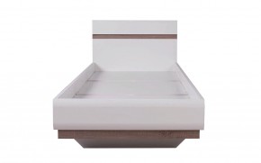 Кровать 90/TYP 90, LINATE ,цвет белый/сонома трюфель в Кунгуре - kungur.ok-mebel.com | фото 3